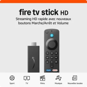 L'Amazon Fire TV Stick offre de nombreux avantages, notamment pour regarder des contenus en streaming depuis votre télévision sans avoir à connecter votre ordinateur ou pour visionner des chaînes télé depuis internet sans avoir le câble ni le satellite. Cette clé te permettra de naviguer sur ta télévision comme si tu avais un ordinateur, sans te déplacer si ta télévision a une grande capacité en GO d'installer plusieurs applications film, émissions et autres