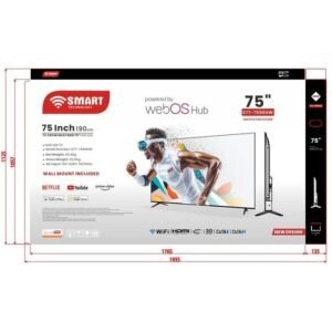 TELEVISION 75 POUCES WEBOS WITH WALL-MOOUNT STT-7590HW SMART TECHNOLOGY GARANTIE : OUI