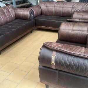 Salon simili cuir 6 place